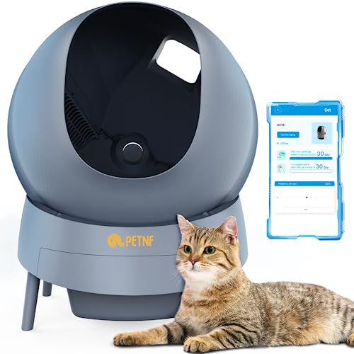 Cat Litter Box Self Cleaning with APP, Robot Cat Litter Box with mmWave Sensor for Multiple Cats