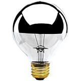 Bulbrite 60G25HM Half Chrome 60W Globe Shape Bulb, Pack of 2