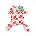 CuteBone Dog Pajamas Strawberry Dog Apparel Dog Jumpsuit Pet Clothes Pajamas P02S