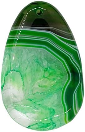 Druzy Geode Agate Pendants with Drilled Hole Set of 6 Assorted Colors By Natural Jewelry (Set of 10, Green)