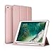 Swees iPad 9.7 2017/2018 Case with Pencil Holder, Shockproof Smart Case Trifold Stand with Auto Sleep/Wake Function Built-in Apple Pencil Holder for iPad 9.7 inch 5th/6th Generation, Rose gold