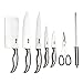 HULLR Premium Stainless Steel Kitchen Knife Set With Rotating Acrylic Stand - 8 Piece set
