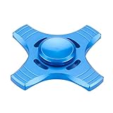 Fidget Spinner High Speed Stainless Steel Finger Spinner Bearing Hand spinners fidget Toy for Adults Kids for Relieving Stress Anxiety ADHD Focus Boredom (4 Leaves Blue)