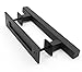 PENSON & CO. 12 Inches Square Pull and Flush Door Handle Set in Black Sliding Barn Door Hardware with Mount Screws Included