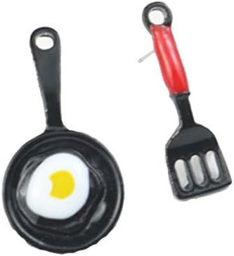 Tiny Spatula Fried Egg Earring Funny Kitchen Tools Jewelry