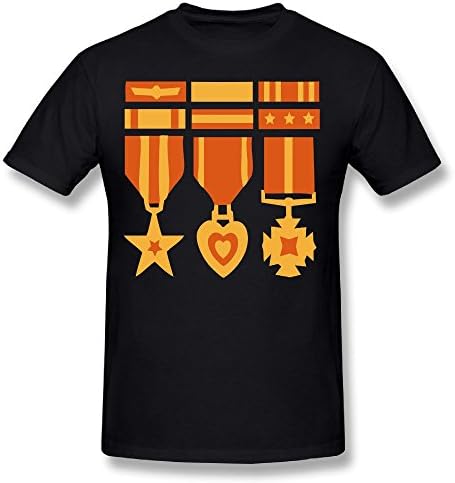 Anotolate Medals Customized For Men Black Funny Short Sleeve T Shirts