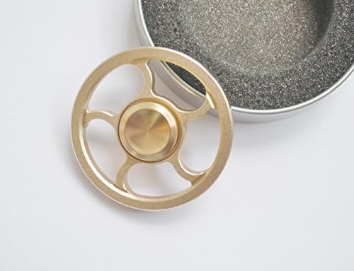 Gold Wheel Round Spinner Fidget Hand Spinner Toy EDC Aluminium alloy