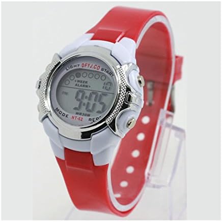 Multifunction Sport LED Light Wrist Watch, Pedometers, Timers, KOOZIMO Girl Boy Alarm Date Digital Wrist Watch (Red)