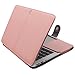 MOSISO Compatible with MacBook Air 13 inch Case A1369 A1466 Older Version 2010-2017 Release, PU Leather Case Portfolio Protective Stand Cover Sleeve, Rose Quartz