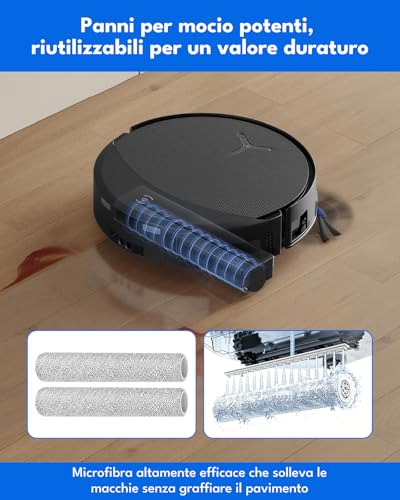 iRobacc Pack of 23 Accessories for ECOVACS DEEBOT T90 OMNI/T90 PRO OMNI/X12 PRO OMNI Robot Vacuum Cleaner: 1 Main Brushes, 2 Roller Brushes, 6 Side Brushes, 5 HEPA Filters, 6 Bags