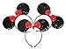 RufnTop Mickey and Minnie Mouse Sequins Ears Headband(Mix Colors Sequin Set of 12)