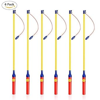 Herefun 6 Stück Laternenstab mit LED, Sankt Martin Laterne Kinder LED Elektronischer Laternenstab für Laternenumzüge, Hallowe
