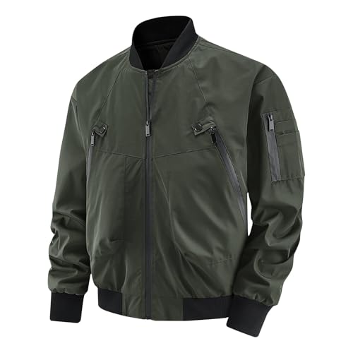 Jackets for Men Trendy Full-Zip Multiple Pockets