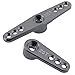 2pcs HobbyPark Metal Aluminum 25T Servo Horn Steering Arms (Double & Single) for RC Models Car Truck Buggy Replacement Parts (Gray)