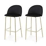 MEELANO Counter Height Stools Black