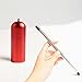ASPERO Stainless Steel Drinking Straw, Portable and Folding Ultra Long 9 Inch Metal Drinking Straw Reusable Straws with Cleaning Brush [Wine Red]