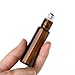 Aguder Essential Oils Roller Bottles, 6 Pack 10ml (1/3 oz) Amber Glass Roll on Bottle with Stainless Steel Roller Balls Useful for Aromatherapy Perfumes and Lip Balms