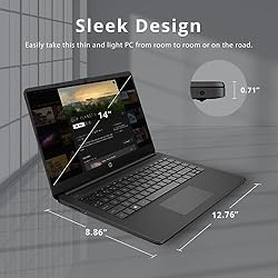 HP 2022 Stream 14" HD BrightView Laptop, Intel