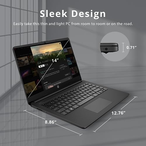 HP 2022 Stream 14" HD BrightView Laptop, Intel