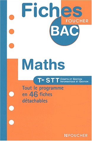 Mathématiques, terminale STT