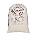Sweetdecor 6 Pack Santa Sack Personalized Bags for Gifts Large Drawstring Canvas Burlap Bag Drawstring Delivery Extra Large Size 27.5