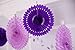 Enfy Purple Happy Birthday Party Decorations – Supplies Set for Adult Women & Men – Boy & Girl Kids - Includes Hanging Wall Bunting Flag Banner with Gold Letters, Pom Poms, Paper Fans, Garlands, Baloons