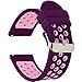 Universal 18mm 20mm 22mm 24mm Width Silicone Watch Band Replacement, Quick Release Rubber Watch Bands for Men & Women (20mm, Purple-Pink)