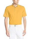 PGA TOUR Golf Air Flux Short-Sleeve Solid Polo Shirt, Golden Cream, X-Large