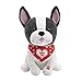 Hallmark Home 6MJV3563 French Bulldog Singing Plush, White with Red