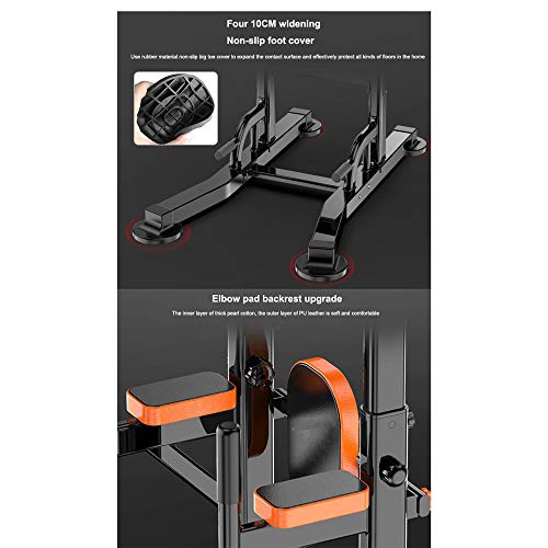 ZJDU-Training-Fitness-Workout-StationAdjustable-Heavy-Duty-Dip-Station-Stand-Body-Press-BarPower-Tower-Dip-Station-Pull-Up-Bar-for-Home-Gym-Strength-Training-Workout-Equipment