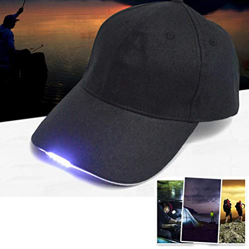 AILOS LED-beleuchtete Mütze für Erwachsene, Scheinwerferkappe, verstellbare 5-LED-Leuchte im Dunkeln Leuchten im Freien… – Bild 8