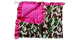 Soft and Cozy Large Minky blanket - Camo with Satin Trim