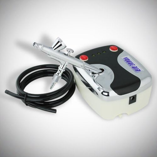 Mini Air Compressor Airbrush Kit Dual-action Spray Tattoo Nail Art Hobby Set