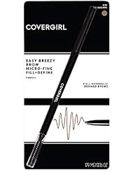 COVERGIRL Easy Breezy Brow Micro-Fine and Define Pencil, Soft Brown, 0.03 Pound , Brown Eyebrow Pencil, No Sharpening Needed, Built in Spoolie, Safe for Sensitive Eyes, Removes Easily