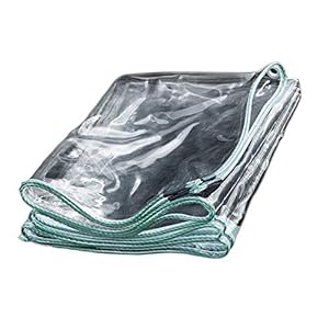 ZKORN Pvc Waterdicht transparant dekzeil camping verdikt tentzeil tegen gebouwen stof/verf/regenblad met oogjes…