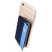 Sinjimoru Phone Grip with Card Holder, Phone Strap with Card Holder Wallet, Finger Holder on Stick-On Wallet for iPhone and Android Smartphones. Sinji Pouch Band, Navy Pouch and Navy Band.
