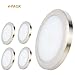 acegoo 12V LED Ceiling Light 4 Pack Super Slim Panel Downlights for RVs Boats Campers Motorhomes Trailers 5th Wheels Yachts Interior Lighting (Cool White)