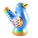 Beautiful Chirping Ceramic Ocarina Whistle Bird - Clay Fired and Hand-Painted in Peru 3-Pack Variety Colors - with Souvenir Carrying Bag