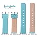 15 Colors for Apple Watch Bands 38mm, Fullmosa Yan Calf Leather Replacement Band/Strap with Stainless Steel Clasp for iWatch Series 0 1 2 3 Sport and Edition Versions 2015 2016 2017, 42mm Sky Blue