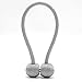 DEZENE Magnetic Curtain Tiebacks,Multi-Color Optional,2 Sizes Optional (Silver Grey, 4 Pack(16 inch))