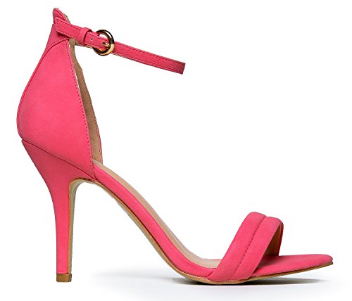 Womens Ankle Strap High Heel - Dress Wedding Party Sandal - Basic Pump Low Heel Marvel by J. Adams - Thumbnail 2