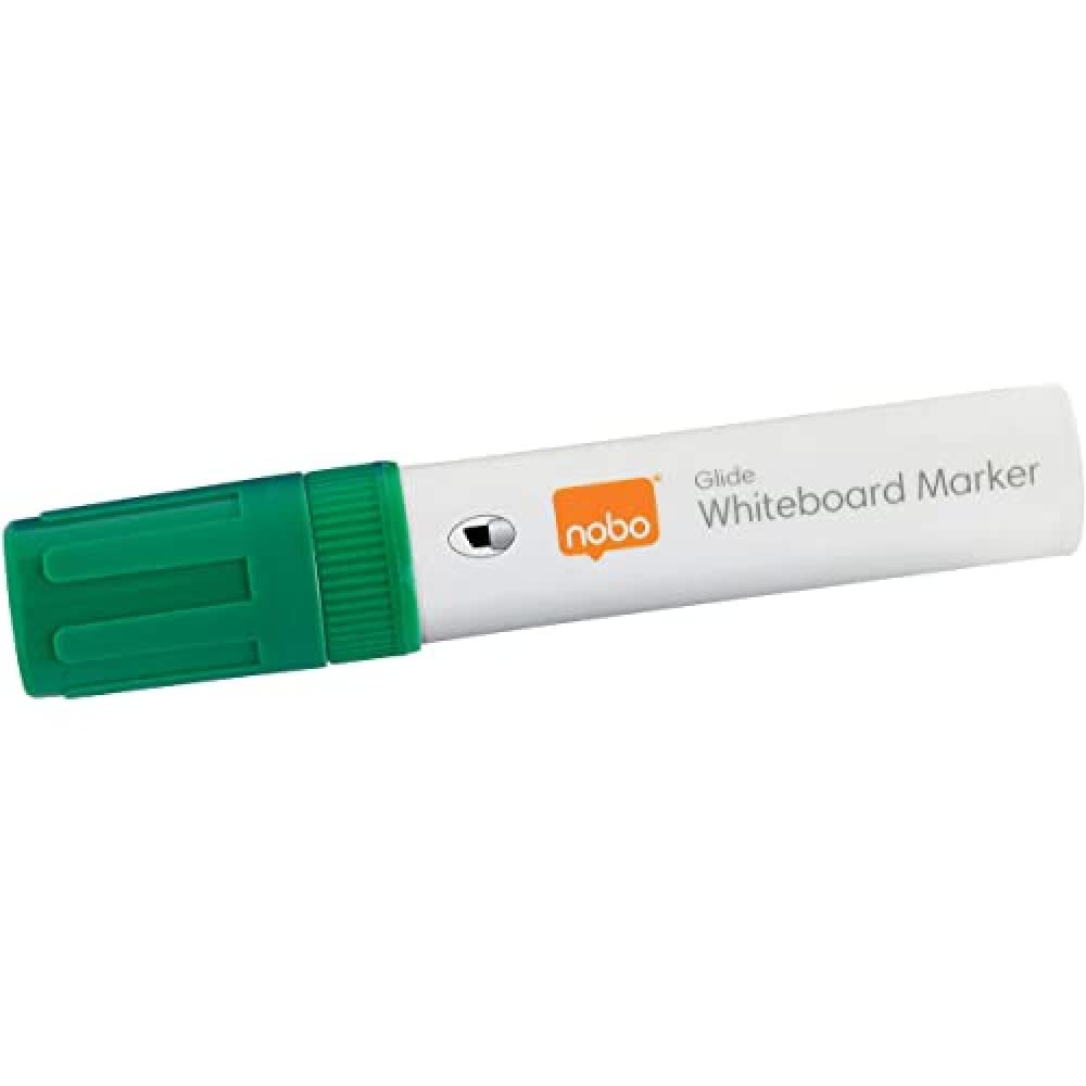 Nobo Glide Drywipe Whiteboard Pens, 10 mm Large Chisel Tip, Pack of 4, 1915391, Coloured