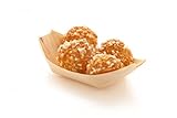 Small Disposable Wood Serving Boats – Natural Pinewood Take Out Trays: Perfect for Restaurants, Caterers and Food Trucks – 5.0