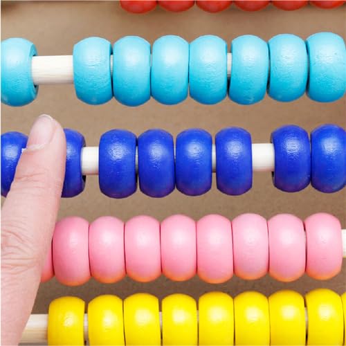 AM ANNA Activity Centre Triangle Toys, 5 in 1 Wooden Cube for Toddlers With Flop Alphabet Blocks, Abacus Clock - Montessori Learning Toys for Babies