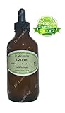 Emu Oil 100% Pure Organic Moisturizing Oil For Face Skin Hair Growth Stretch Marks And More Fully Refined 4 Oz Glass Amber Bottle with Glass Dropper