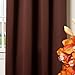 Best Home Fashion Basic Thermal Insulated Blackout Curtains - Antique Bronze Grommet Top - Chocolate - 52