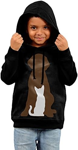 Kid's CatDog Dog Hug Cat Fleece Hoodie Sweatshirt 5-6 Toddler