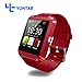 Yuntab Mobile U8 Watch SmartWatch Bluetooth 3.0 Silicone Wristband for Apple iOS smartphone iphone 4 / 4S / 5 / 5C / 5S / 6 Android Samsung S2 / S3 / S4 / Note 2/3 Note HTC Nokia (Red)
