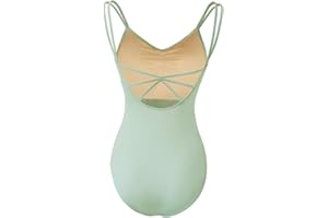 ROYAL SMEELA Women’s Camisole Leotard Turtleneck Ballet Costumes for Women Backless Ballet Dance Leotards Stretchy Bodysuit