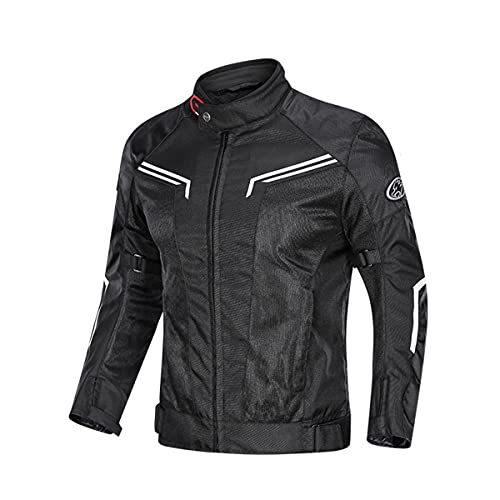 Motorfiets Jas Met CE Pantsering – Textiel, Afneembare Thermische Liner, Fluo Kleur